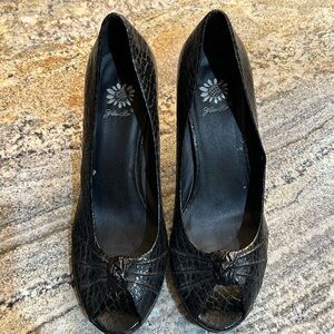 Yellow Box black heels